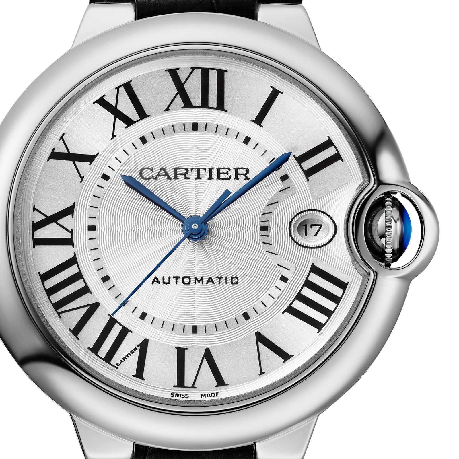 Ballon Bleu de Cartier 40 | 40mm, Steel, Alligator Leather, Silver Dial