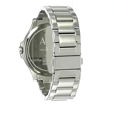 Armani Exchange Hampton AX2132 Men's Chronograph – Blue Dial with Silver Stainless Steel Bracelet