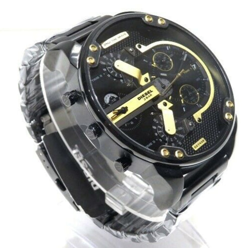 Diesel DZ7435 Mr. Daddy 2.0 Chronograph Men's Watch – Black Dial & Black Stainless Steel Strap