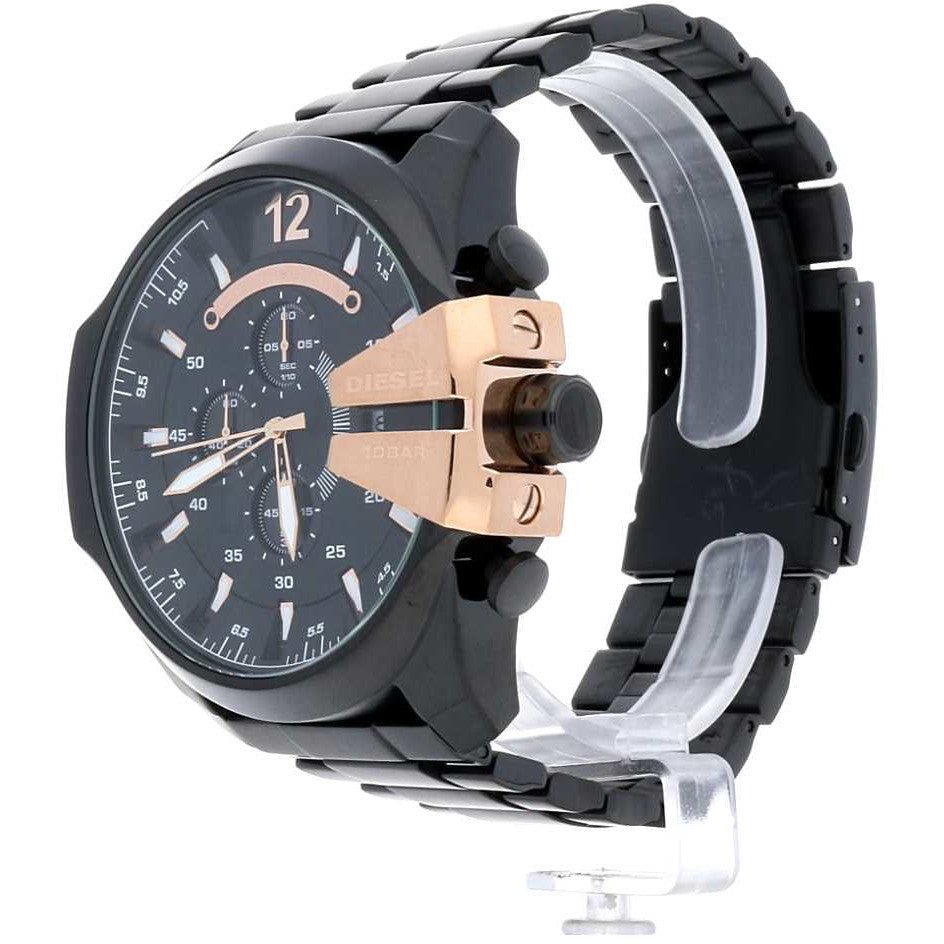 Diesel DZ4309 Mega Chief Chronograph Men's Watch – Black Dial & Black Stainless Steel Strap